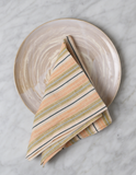 Casita Linen Napkins in Guava Peach Stripe