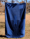 Indigo Over Dyed Patchwork Quilt